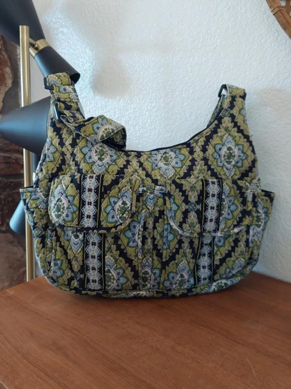 vintage Vera Bradley Cargo Sling shoulder bag in the retired Cambridge pattern,
